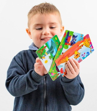MONTESSORI GRA MANUALNA ŚWIAT ZWIERZĄT LIŚCIANI