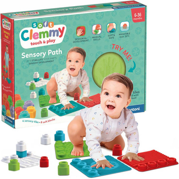 MATA SENSORYCZNA ŚCIEŻKA + KLOCKI 12EL SOFT CLEMMY CLEMENTONI 