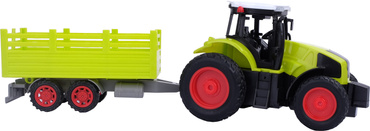 DUŻY TRAKTOR STEROWANY Z PRZYCZEPĄ RC CIĄGNIK 39cm USB