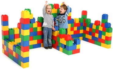 Klocki Budowlane GIGANT XXL CEGŁY 45 Elementów 
