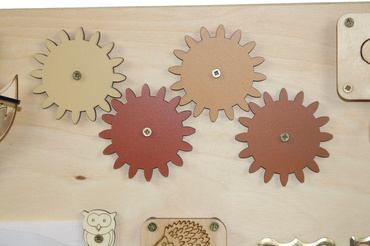 DUŻA DREWNIANA TABLICA MANIPULACYJNA LAS MONTESSORI NATURALNA