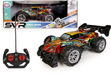 SAMOCHÓD Wyścigowy AUTO FUTURE ZDALNIE STEROWANE RC DYMI światło LED CZARNY