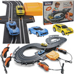 TOR SAMOCHODOWY Wyścigowy DUŻY 214 cm ELEKTRYCZNY 2 AUTKA PILOT kontrolery