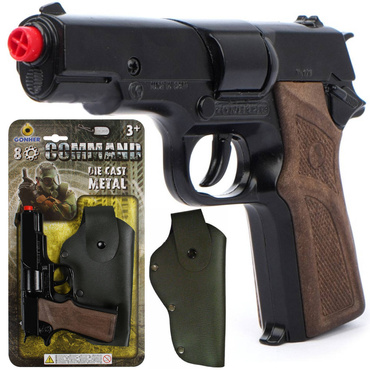 METALOWY PISTOLET NA KAPISZONY POLICJANTA KABURA GONHER 1125/6