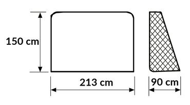 ZESTAW DUŻA CZARNA METALOWA BRAMKA PIŁKARSKA Z SIATKĄ 213x150 cm + MATA CELNOŚCIOWA