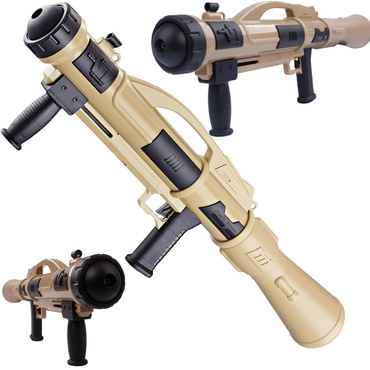 WIELKI PISTOLET NA WODĘ BAZOOKA 73cm SIKAWKA Pompa BROŃ WODNA 1100ml BEŻOWY