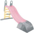 ZJEŻDŻALNIA OGRODOWA DLA DZIECI DUŻA WODNA ŚLIZG 180CM RÓŻOWO SZARA