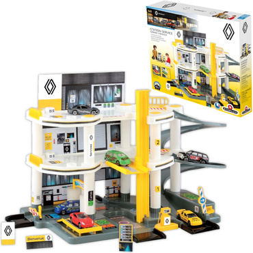 RENAULT GARAŻ DLA DZIECI PARKING 3 POZIOMY TOR ZJAZDOWY WINDA STACJA + AUTO MOCHTOYS