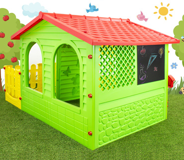Mochtoys DOMEK XXL Z PŁOTKIEM DLA DZIECI DO OGRODU 12243