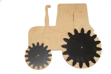 DUŻY DREWNIANY EKSPOZYTOR na autka resoraki PÓŁKA TRAKTOR 88 PRZEGRÓDEK