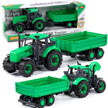 TRAKTOR Z PRZYCZEPKĄ BURTOWĄ POLESIE ZIELONY