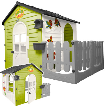 Mochtoys DUŻY DOMEK OGRODOWY Z TARASEM Płotkiem