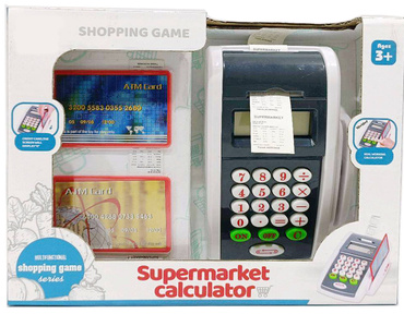 TERMINAL PŁATNICZY DLA DZIECI Z KALKULATOREM elektroniczny CZYTNIK KART