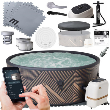DUŻE SPA OGRODOWE basen z HYDROMASAŻEM Dmuchane OZON WIFI MONO MAX 8 osób W-FI