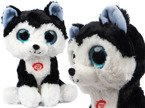 PIESEK HUSKY MASKOTKA INTERAKTYWNA SZCZEKA Pies CZARNY