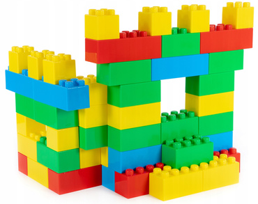 KLOCKI BUDOWLANE konstrukcyjne CEGŁY DUŻY ZESTAW GIGANTXXL 27 elementów