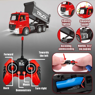 ZESTAW POJAZDÓW BUDOWLANYCH 3w1 ZDALNIE STEROWANE pojazdy KOPARKA WYWROTKA DŹWIG