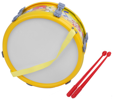 DUŻY BĘBENEK DLA DZIECI + PAŁECZKI 23cm KOLORY