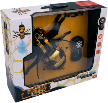 DUŻA PSZCZOŁĄ ZDALNIE STEROWANA ROZPYLA MGŁĘ LED PILOT R/C MIODYNKA