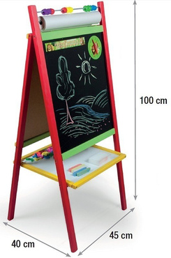 TABLICA 5w1 MAGNETYCZNA KREDOWA + PAPIER LICZYDŁO