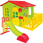 DOMEK Z PŁOTKIEM + ZJEŻDŻALNIA MO-12243 + MO-10832