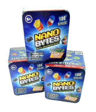NANOBYTES SZKATUŁKA 2 x FIGURKA GRA QR ZESTAW