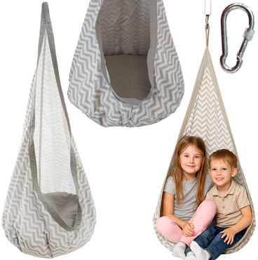 HUŚTAWKA DLA DZIECI KOKON LEŻACZEK do 60kg FOTEL WISZĄCY HAMAK BUJAK