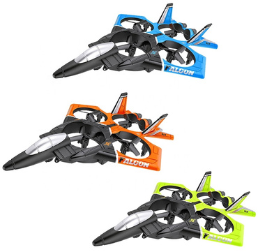 DRON SAMOLOT ZDALNIE STEROWANY FALCON MYŚLIWIEC sterowanie ręką RC LED USB