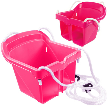 Mochtoys HUŚTAWKA kubełkowa BEZPIECZNA RÓŻOWA