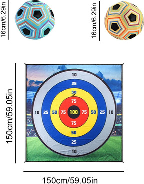 GRA ZRĘCZNOSCIOWA MATA CELNOŚCIOWA RZUT PIŁKĄ 2 PIŁKI NA RZEPY