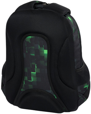 ST.RIGHT PLECAK SZKOLNY 3-KOMOROWY TORNISTER CZARNY BP-77 GREEN GAME