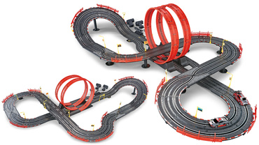 DUŻY TOR SAMOCHODOWY 2w1 Wyścigowy 750cm 2 AUTA AUDI R8 2 wersje toru LICENCJA AUDI