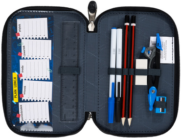 PIÓRNIK PODWÓJNY Z WYPOSAŻENIEM ST.RIGHT PC-04 PIŁKA NOŻNA NEON FOOTBALL