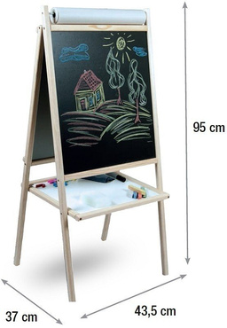 TABLICA 4w1 MAGNETYCZNA + KREDOWA + PAPIER GRATISY