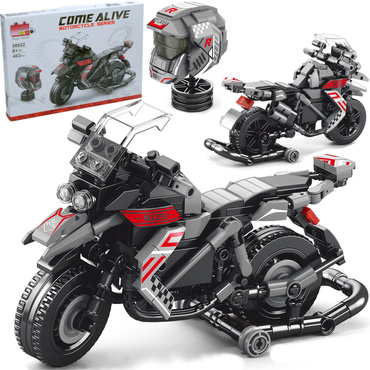 KLOCKI KONSTRUKCYJNE MOTOCYKL 402 el motor RUCHOME ELEMENTY