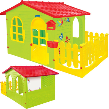DOMEK Z PŁOTKIEM + ZJEŻDŻALNIA MO-12243 + MO-10832