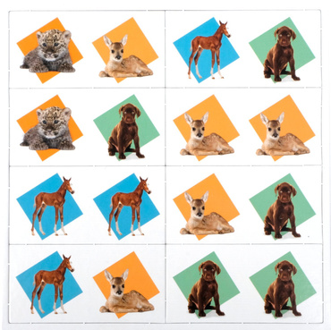 PUZZLE DOMINO MEMO KLOCKI 4w1 PIESKI Clementoni