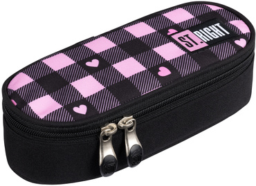 PIÓRNIK SASZETKA Z ORGANIZEREM ST.RIGHT RÓŻOWA SZACHOWNICA PINK CHECKERED