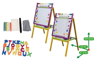 TABLICA 5w1 MAGNETYCZNA KREDOWA PAPIER REGULOWANA 