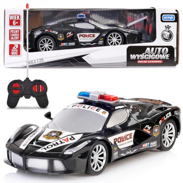 AUTO WYŚCIGOWE SAMOCHÓD NA PILOTA RC POLICJA AKUMULATOR
