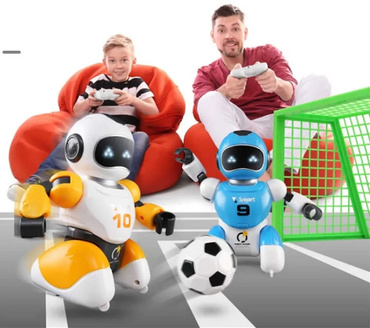 2 ROBOT ZDALNIE STEROWANE GRAJĄCE W PIŁKĘ CHODZĄCE PILOT KNABO FOOTBALL