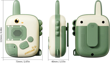 WALKIE TALKIE KRÓTKOFALÓWKI DINOZAUR DLA 2 OSÓB ZASIĘG 500m