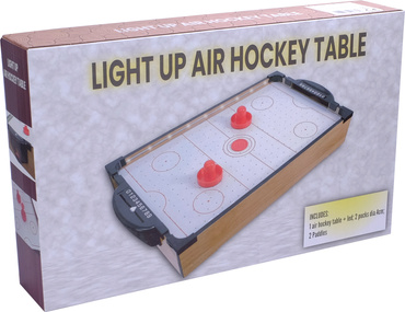 CYMBERGAJ STÓŁ DO GRY W CYMBERAJA DREWNIANY PODŚWIETLANY LED GRA AIR HOKEJ