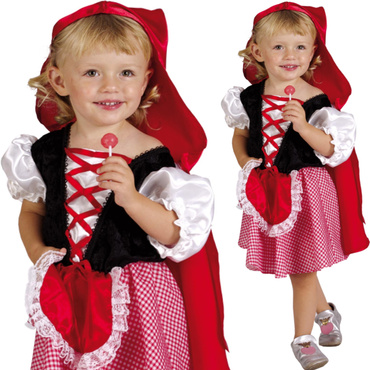 STRÓJ KARNAWAŁOWY CZERWONY KAPTUREK ROZMIAR XS 92-104cm
