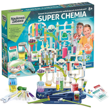 CLEMENTONI SUPER CHEMIA 50805 NAUKOWA ZABAWA ZESTAW