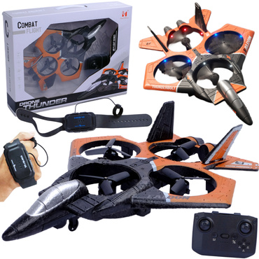 DRON SAMOLOT ZDALNIE STEROWANY FALCON MYŚLIWIEC sterowanie ręką RC LED USB