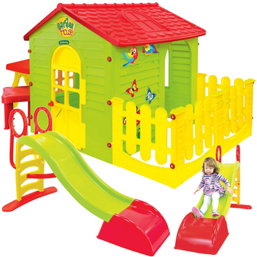 DOMEK ZJEŻDŻALNIA STOLIK PLAC ZABAW ZESTAW 12242 + 10832_1