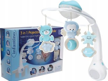 B-Kids KARUZELA DO ŁÓŻECZKA 3w1 PROJEKTOR LAMPKA 3 do wyboru