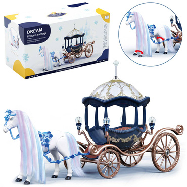 DUŻA KARETA DYNIA Z CHODZĄCYM KONIEM CHODZĄCY KONIK KOŃ