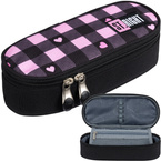 PIÓRNIK SASZETKA Z ORGANIZEREM ST.RIGHT RÓŻOWA SZACHOWNICA PINK CHECKERED